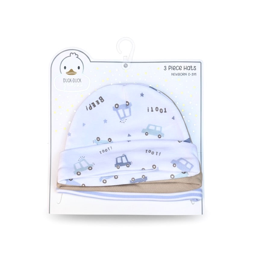 Duck & Duck Beep Car 3 Piece Cap Set