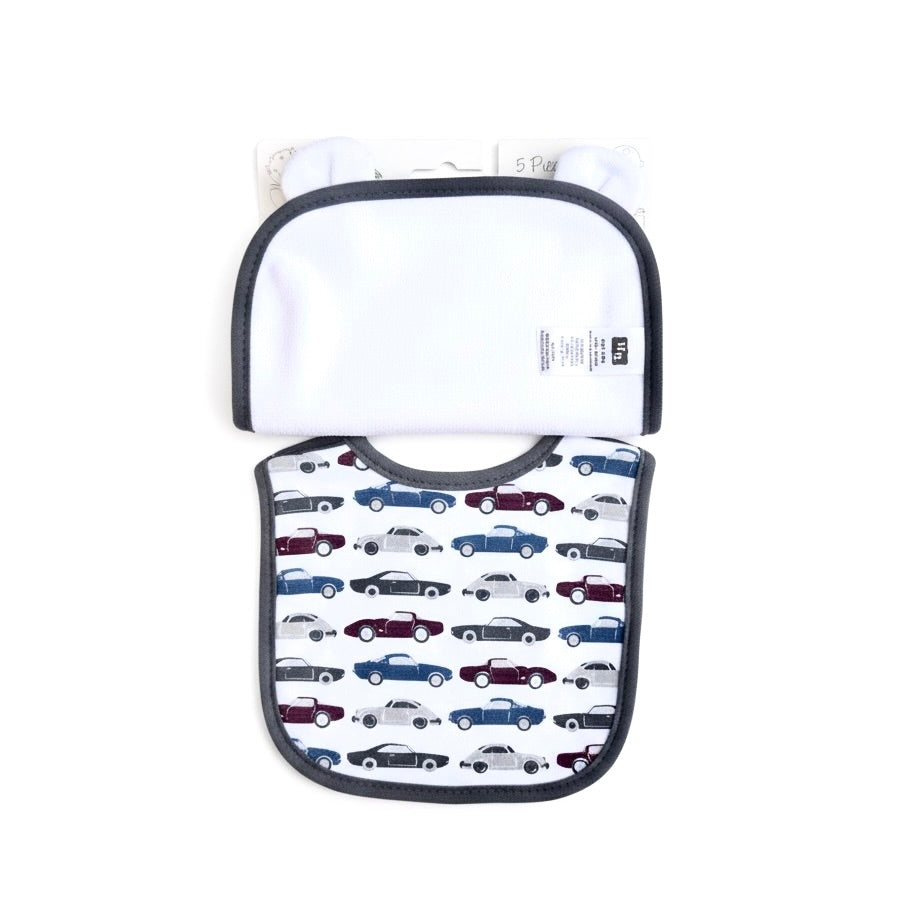 Hudson fast Lane 5 Piece Bib Set With Booties