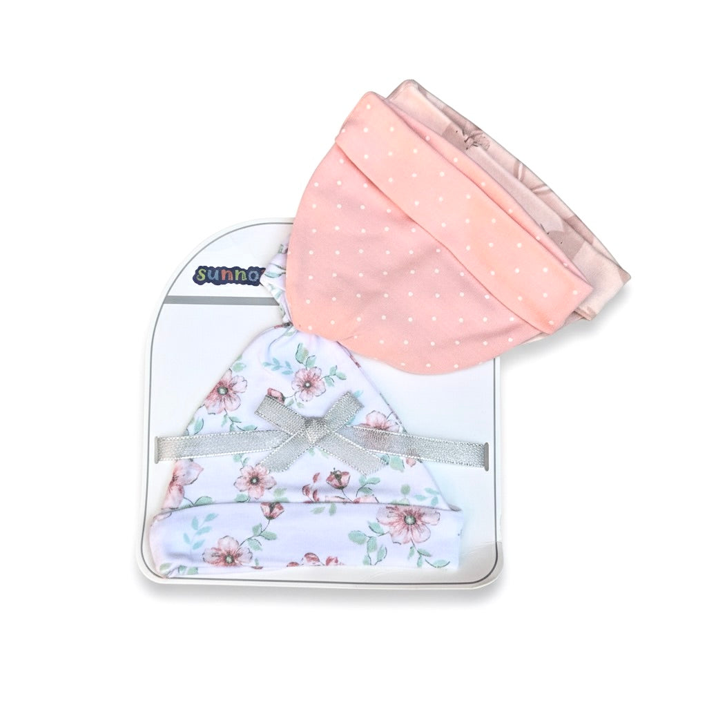 Sunnozy Pink Rabbit 3 Piece Cotton Cap