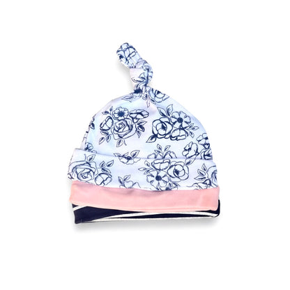 Hudson Blue Flower Knot Cap Pack Of 3