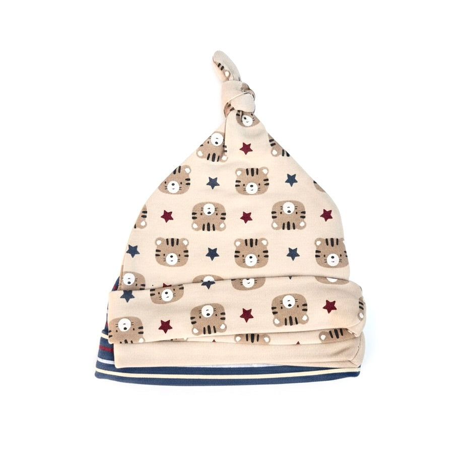Lion 3 Piece Knot Hat Set
