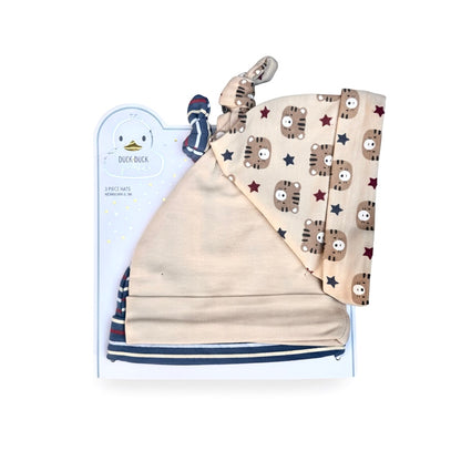 Lion 3 Piece Knot Hat Set