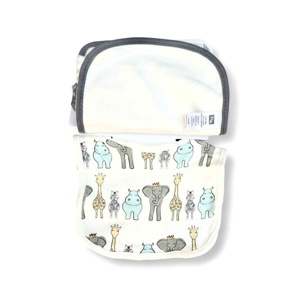 Hudson Animals 5 Piece Bib Set With Booties