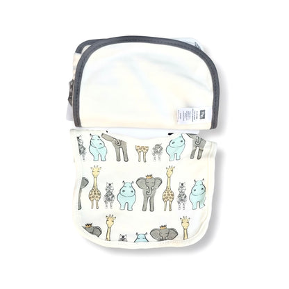 Hudson Animals 5 Piece Bib Set With Booties