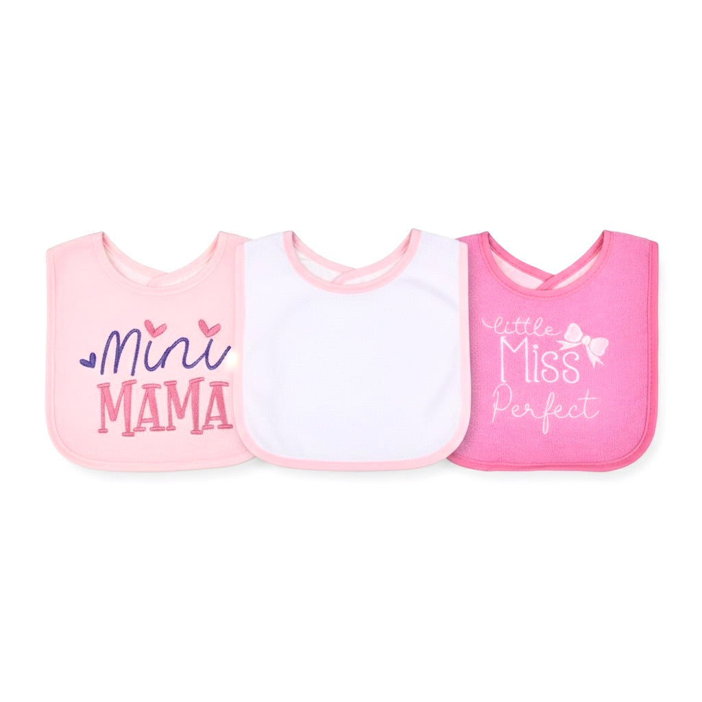 Hudson Mini Mama 3 Piece terry Bib Set