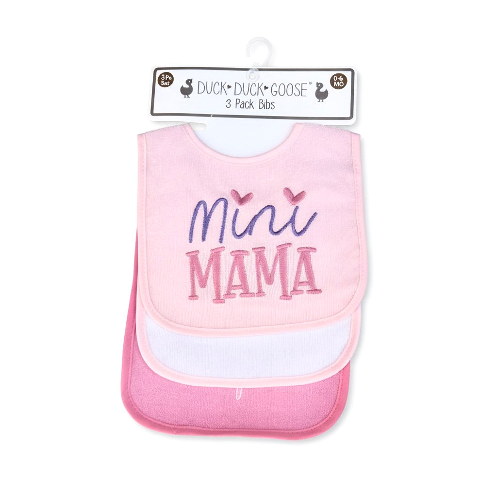 Hudson Mini Mama 3 Piece terry Bib Set