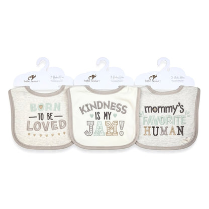 Born to Be Loved 3 Piece Bib Set