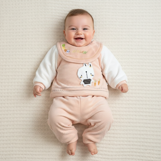 Carrot & Bear 3 Piece Shirt Pajama