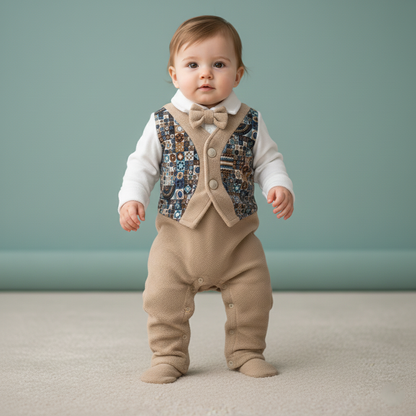 Brown Bow Premium Romper