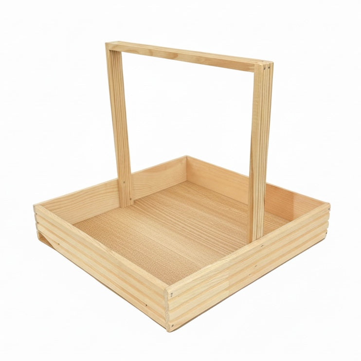 Wooden Foldable Tray Gift Basket
