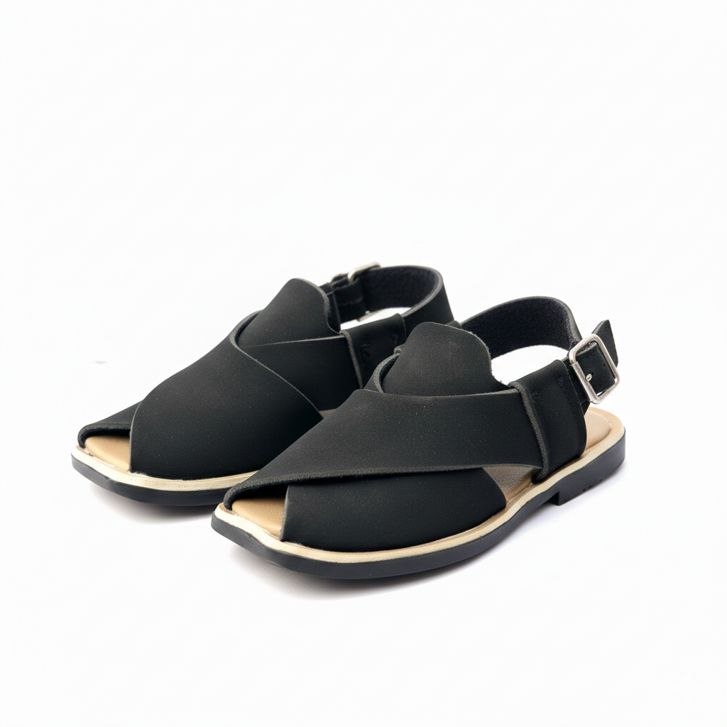 Black Kaptan Chappal