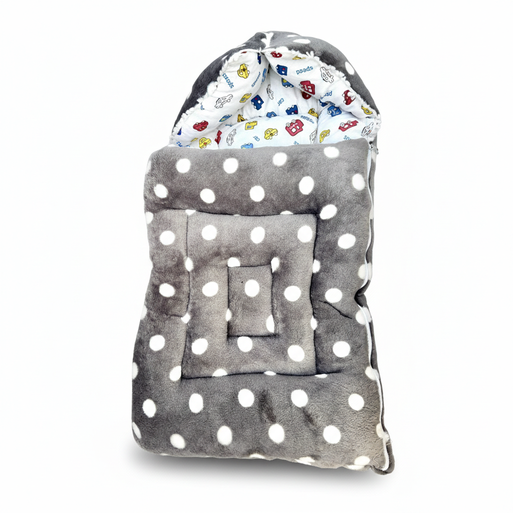 Grey Doted QUILTED Sleeping Bag (Premium)