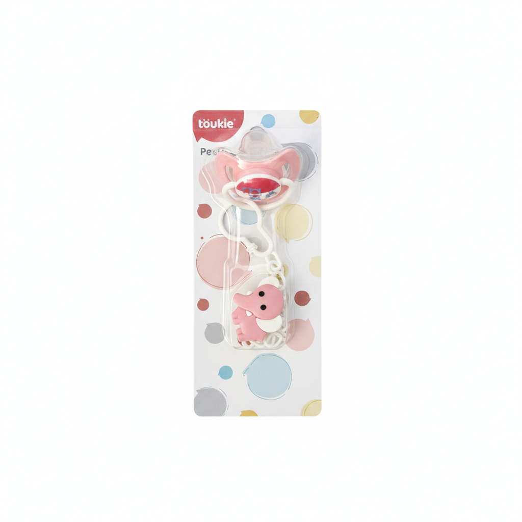 Elephant Pacifier & Chain (Imported)