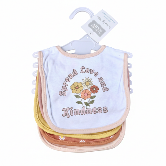 Flower Love 5 Piece Bibs Set (Imported)