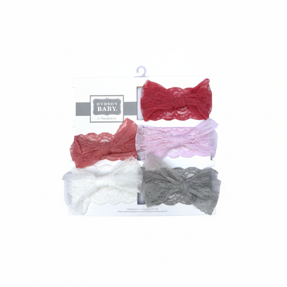 Net Bow 5 piece Headband Set