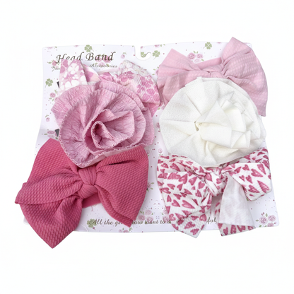 Cute Bow 6 piece Headband Set