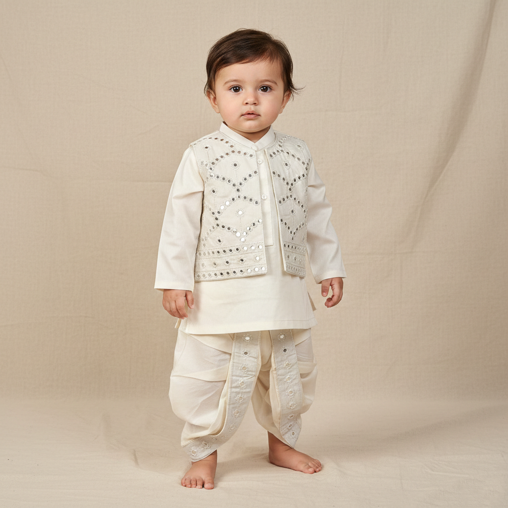 Royal Boski Dhoti Kurta With Waistcoat