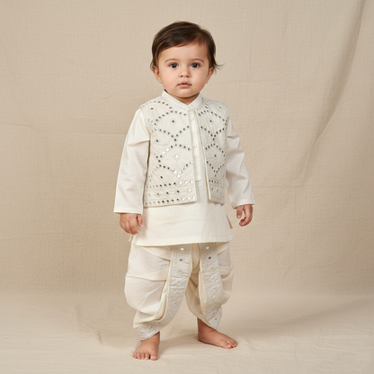Royal Boski Dhoti Kurta With Waistcoat