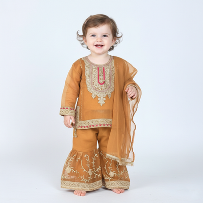 Glow Eid Girl 3 Piece Dress (Premium)