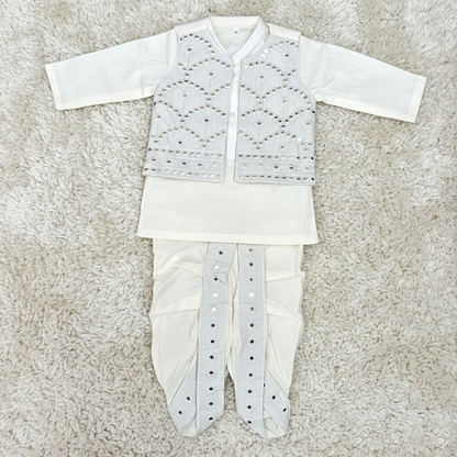 Royal Boski Dhoti Kurta With Waistcoat
