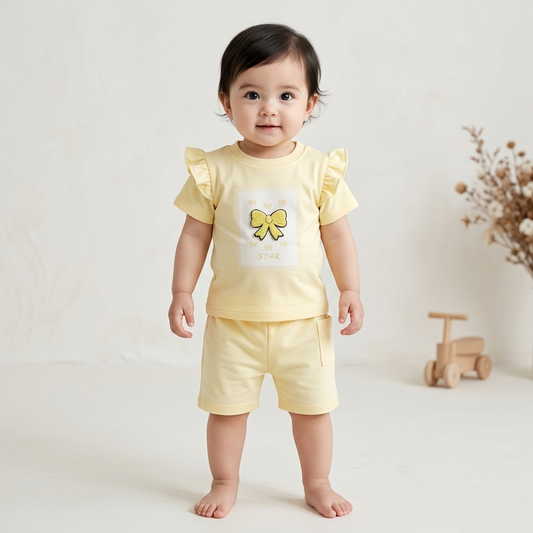 Girls Butterfly Style Shirt & Short