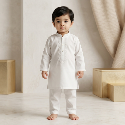 Royal White Kurta Pajama Set