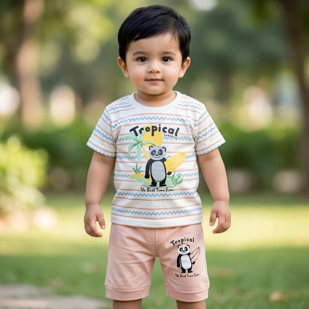 Kids Shirt & Short Set Panda