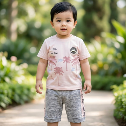 Kids Shirt & Short Set Palm Trees