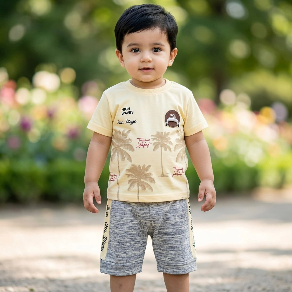 Kids Shirt & Short Set Palm Trees