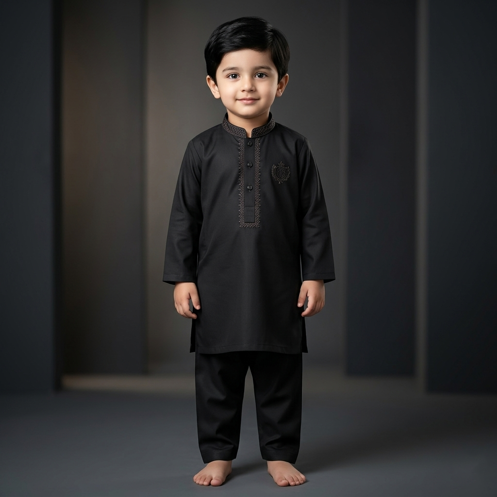 Premium Black Kurta Pajama Set
