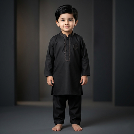 Premium Black Kurta Pajama Set
