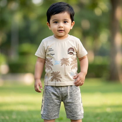 Kids Shirt & Short Set Palm Trees