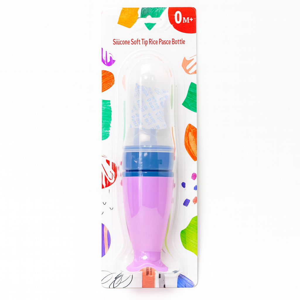Silicone Feeding Bottle With Spoon
