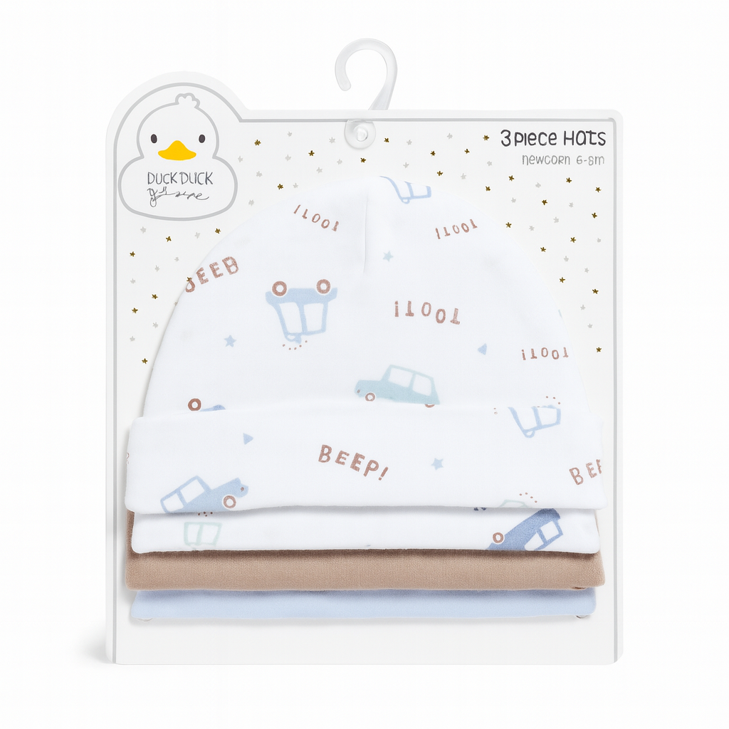 Duck & Duck Beep Car 3 Piece Cap Set