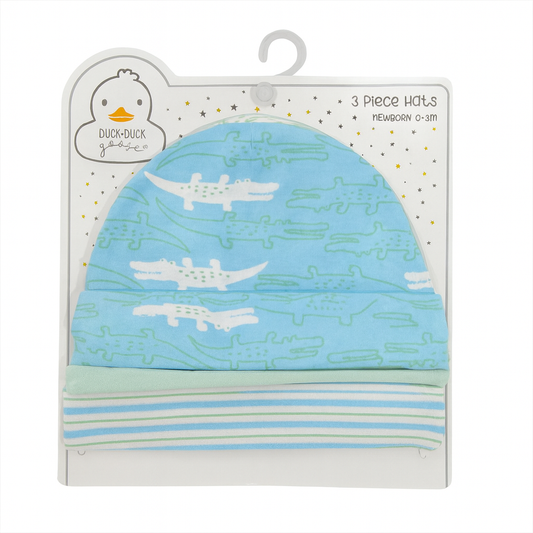 Duck & Duck Crocodile 3 Piece Cap Set