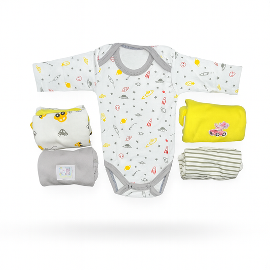 5 Piece Short Sleeves Bodysuits