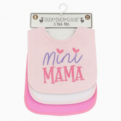 Hudson Mini Mama 3 Piece terry Bib Set