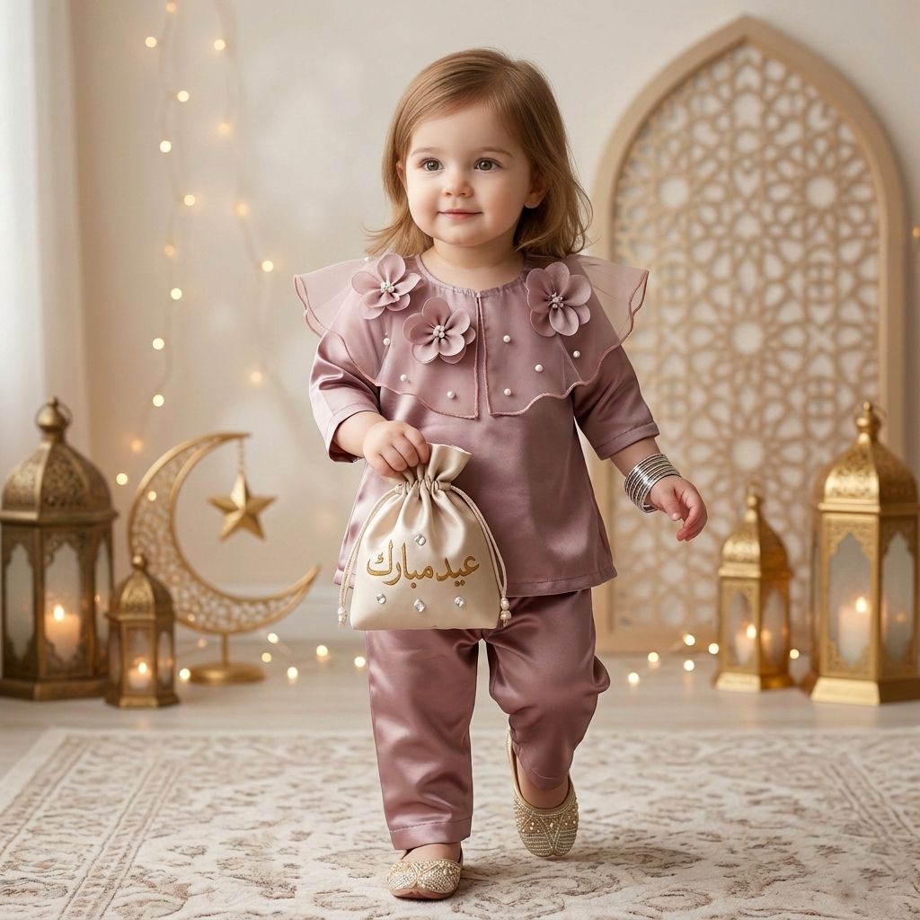 Pink Cape Dress 7 Piece Set