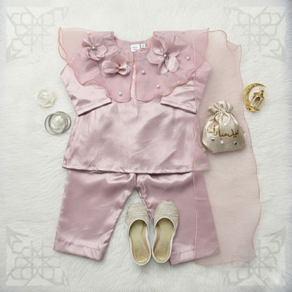 Pink Cape Dress 7 Piece Set