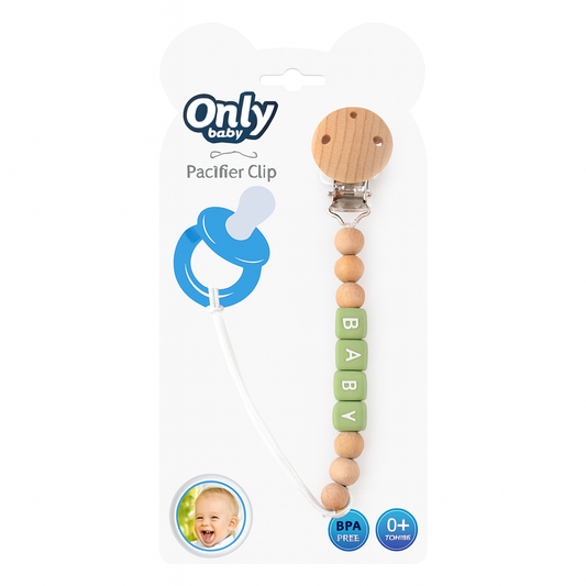 Beetle Wooden Silicone Pacifier Chain