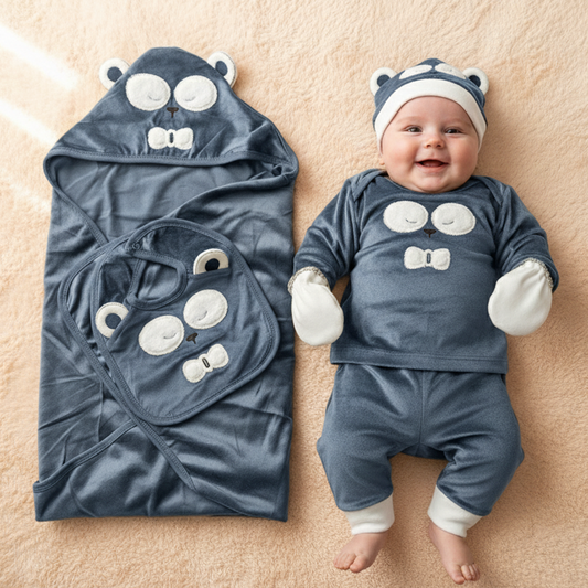 Sleepy Bow Bear 7 Piece Winter Starter Set