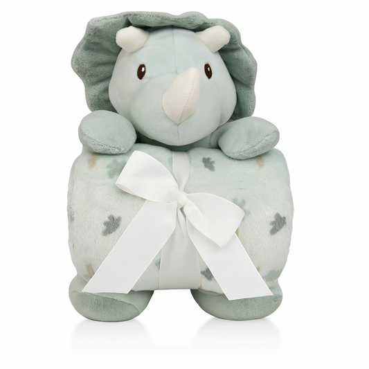 Sunnozy Dino Blanket With Plush Toy (PREMIUM)