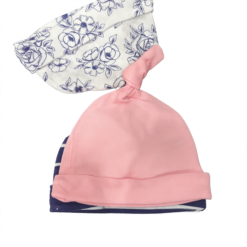 Hudson Blue Flower Knot Cap Pack Of 3