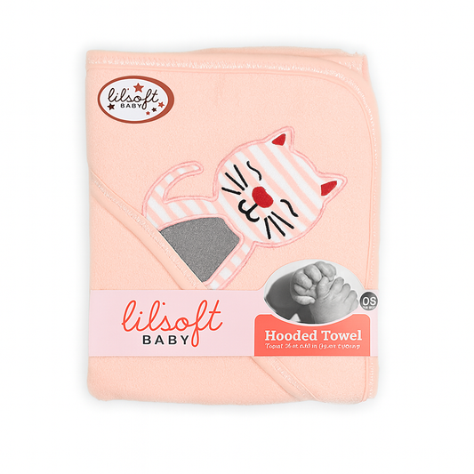 Pink Kitty LilSoft Hooded Towel